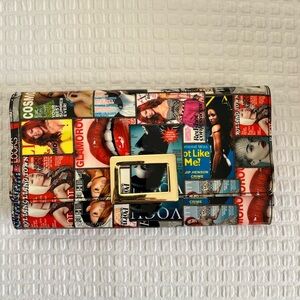 Vintage Style Clutch with vintage Magazine Print Women's Clutch.